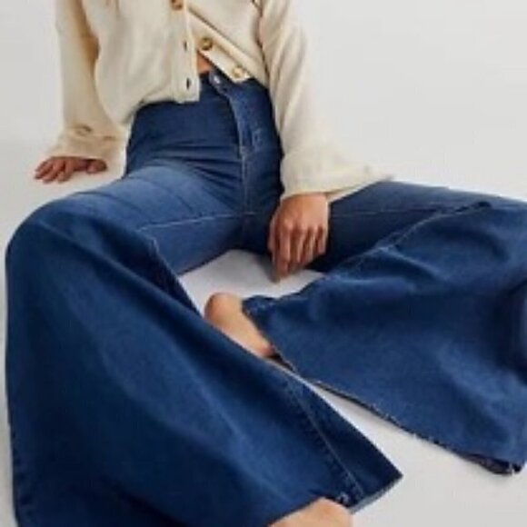 Free People We The Free Just Float On Flare Boho Hippie Vibe Jeans Size … - Picture 1 of 13